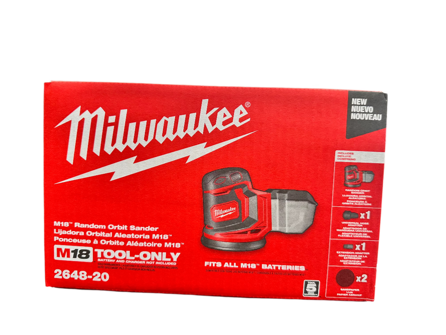 Milwaukee M18 18V 5in. Random Orbit Sander 2648-20 (TOOL ONLY)