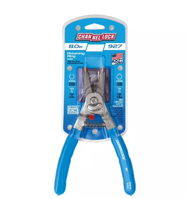 Channellock 8" Retaining Snap Ring Pliers 927