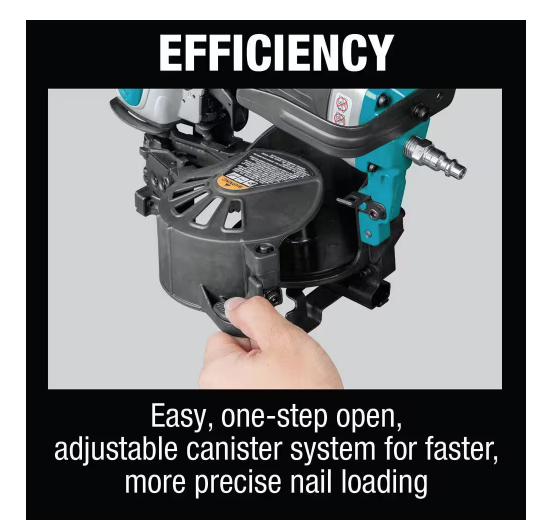 Makita Pneumatic (AN454) 1-3/4" 15 Degree Coil Corded Roofing Nailer