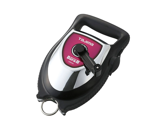 TAJIMA Chalk Line - Chalk-Rite Dura III Chalk Box with 150ft Extreme Bold 2.8 mm Snap Line & Integrated Handle Release CR604S