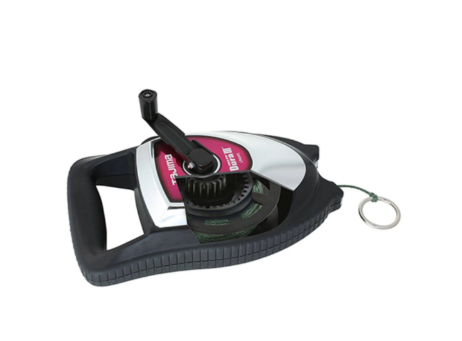 TAJIMA Chalk Line - Chalk-Rite Dura III Chalk Box with 150ft Extreme Bold 2.8 mm Snap Line & Integrated Handle Release CR604S