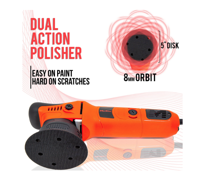MAXSHINE Dual Action Polisher For Car Detailing | M8S V2 - 5in Plate, 8mm Throw, 1000W