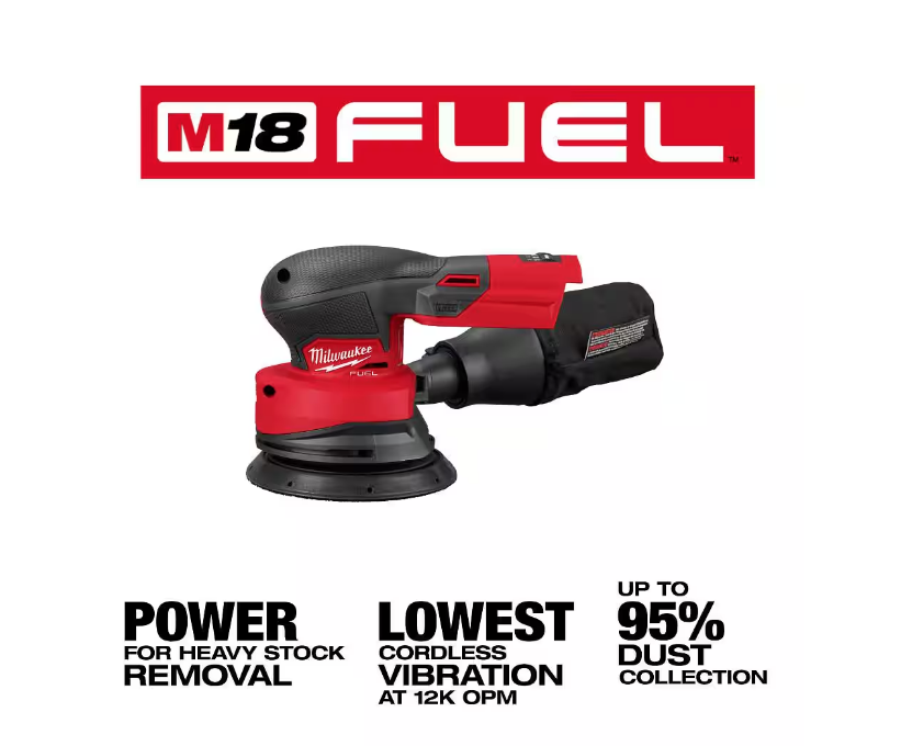 Milwaukee M18 18V Brushless Cordless FUEL 5 in. Random Orbit Sander 2837-20 (TOOL ONLY)