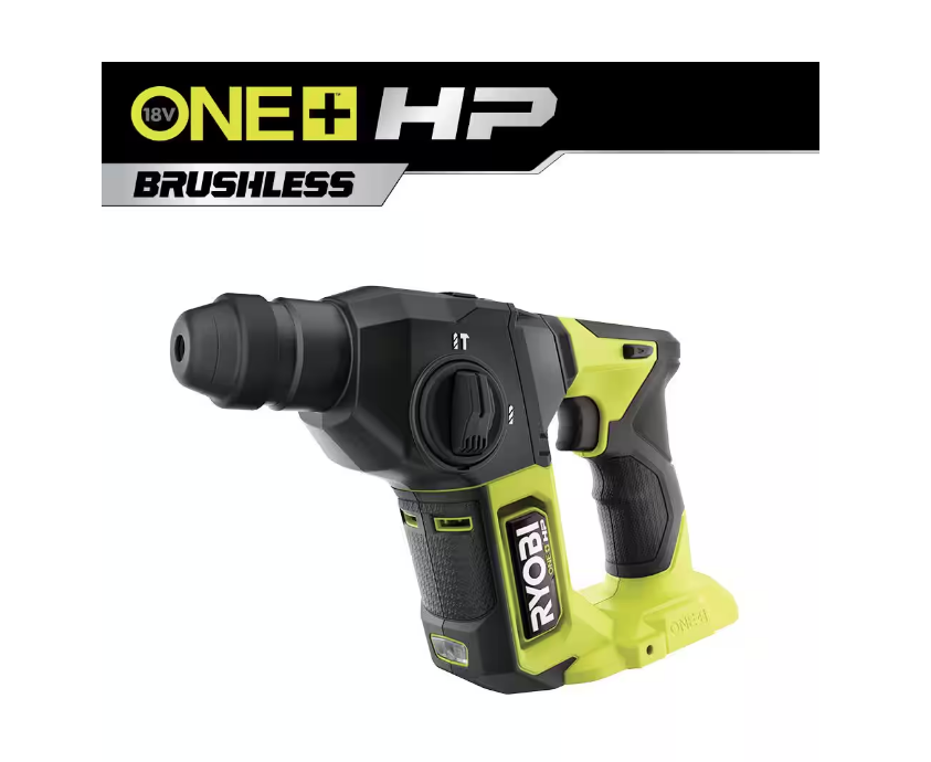 RYOBI ONE+ HP 18V Brushless Compact 5/8 in. SDS Rotary Hammer PSBRH01B (TOOL ONLY)