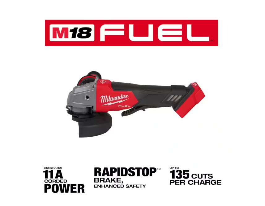Milwaukee M18 FUEL 18V Brushless 4-1/2 in./5 in. Grinder w/Paddle Switch 2880-20 (TOOL ONLY)