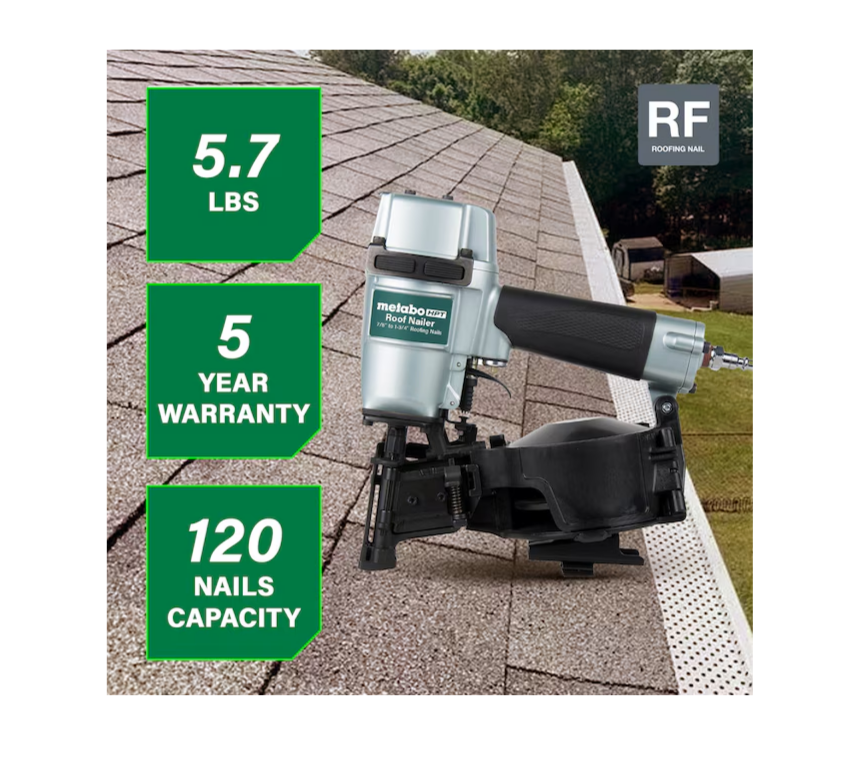 Metabo HPT 1-3/4 Inch Coil Roofing Nailer NV45AB2