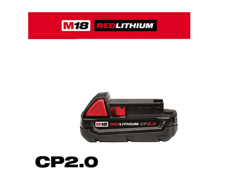 Milwaukee M18 18V 2.0 Ah Lithium-Ion Compact Battery 48-11-1820