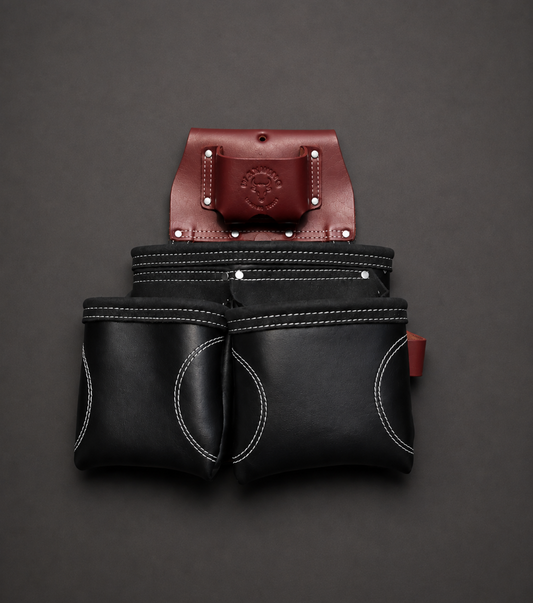 WAXWING Maroon & Black Leather Tool Belt - WTB7061