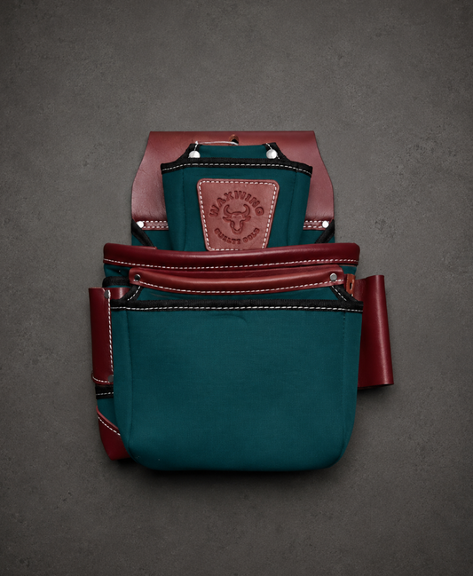 WAXWING Maroon Leather & Green Nylon Tool Belt WTB7061