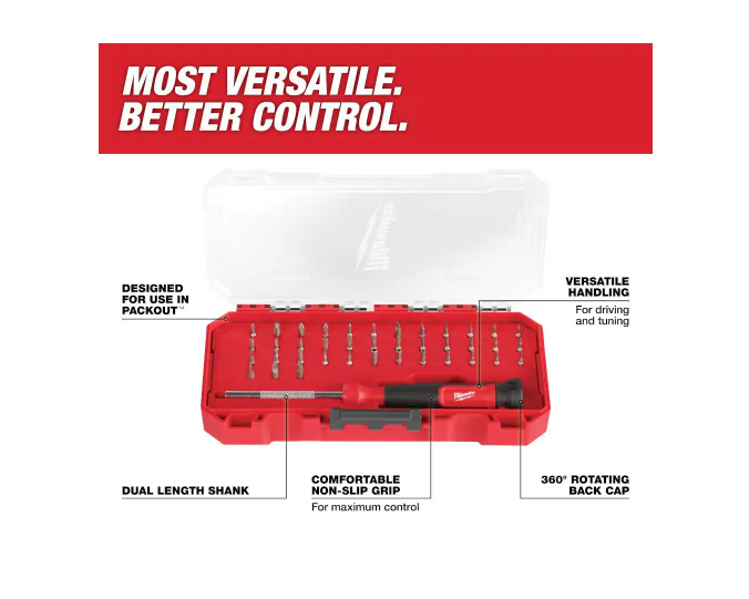 Milwaukee 39-in-1 Precision Multi-Bit Screwdriver 48-22-2935