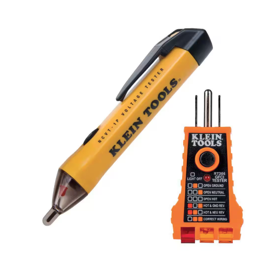 Klein Tools NCVT1PKIT Non-Contact Voltage & GFCI Receptacle Test Kit
