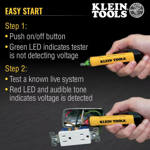 Klein Tools NCVT1PKIT Non-Contact Voltage & GFCI Receptacle Test Kit