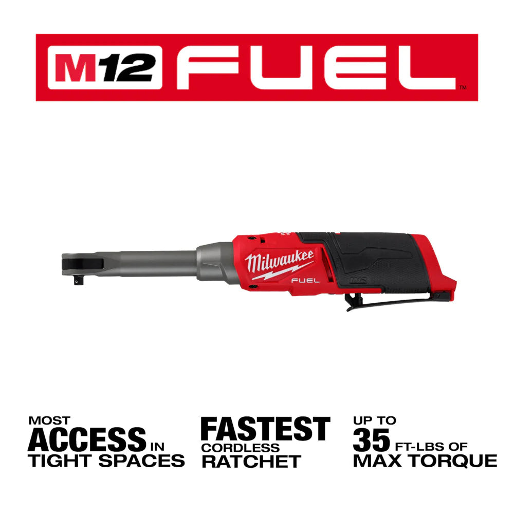 M12 FUEL 12V Lithium-Ion Brushless Cordless 3/8 in. Extended Reach High Speed Ratchet (Tool Only)