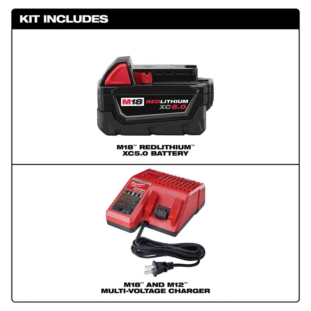 Milwaukee 48-59-1850 M18 RED-LITHIUM XC 5.0 System Starter Kit