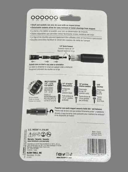 KLEIN TOOLS 7-IN-1 IMPACT FLIP SOCKET 32900R