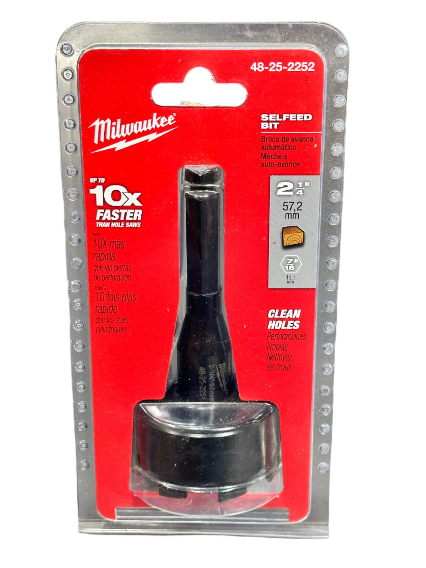 Milwaukee 2-1/4" High-Speed Steel Self-Feed Bit 48-25-2252