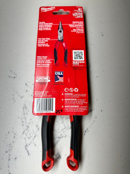 Milwaukee 8" Comfort Grip Long Nose Pliers (MT555)