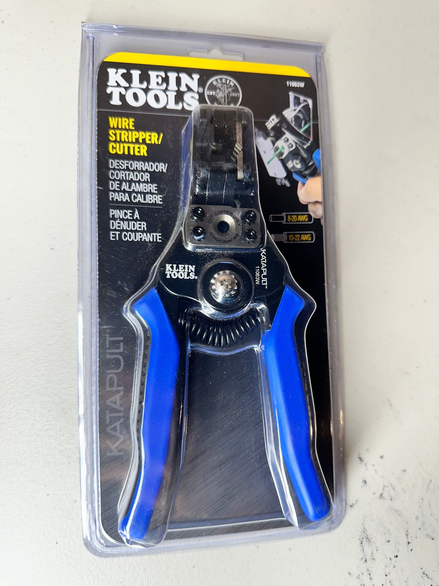 KLEIN TOOLS Wire Stripper and Cutter for Solid and Stranded Wire (11063W)