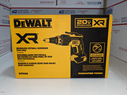 New Dewalt XR Brushless Drywall Screwdriver DCF630B (TOOL ONLY)