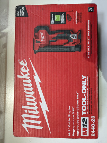 Milwaukee Tool 2448-20 M12 Cable Stapler (Tool Only)