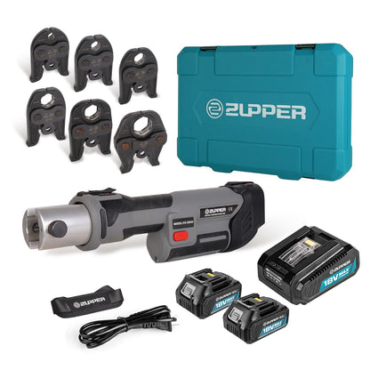 ZUPPER PZ-3240 Upgraded Pro Press Tool kit with Optional Pro Press Jaws for Copper Viega (1/2", 3/4", 1", 1-1/4", 1-1/2", 2" Jaws Included)