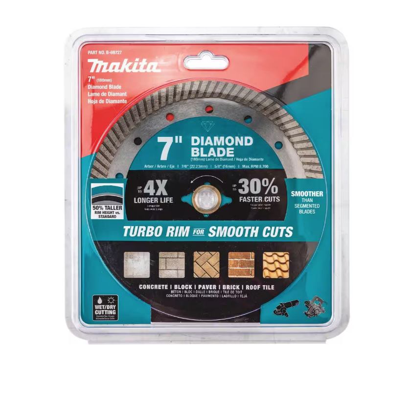 Makita 7inch Turbo Rim Diamond Blade for General Purpose B-69727