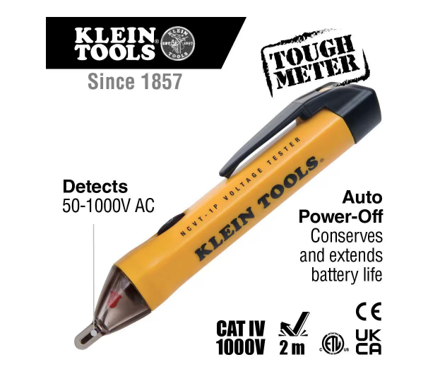 Klein Tools Digital Non-Contact Voltage and GFCI Receptacle Test Kit (NCVT1PKIT)