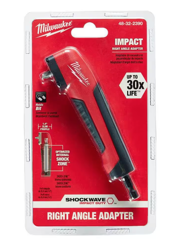 Milwaukee SHOCKWAVE Impact Duty Right Angle Drill Adapter 48-32-2390