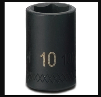 MACTOOLS Socket with Magnet 10mm, 1/4" Drive for Impact Tools (MMP610MM)