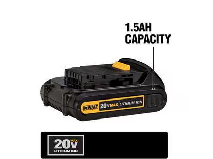 DEWALT 20V MAX Compact Lithium-Ion 1.5Ah Battery Pack DCB201