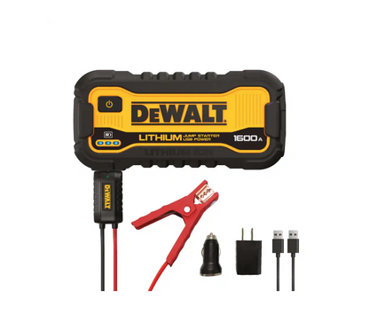 DEWALT 1600 Peak Amp Lithium Jump Starter with USB Power Bank DXAELJ16 Compact