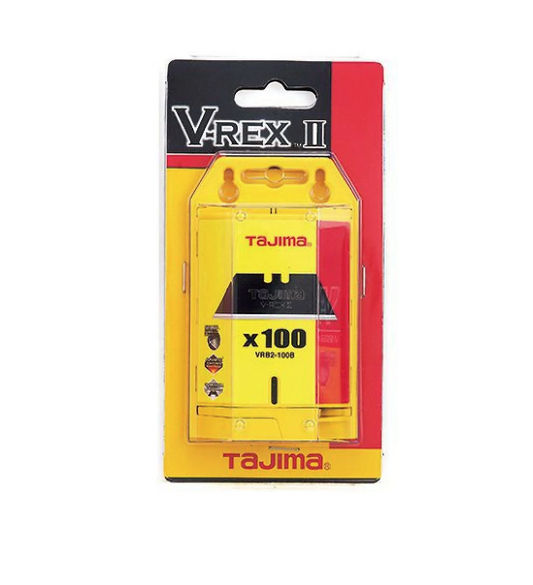 TAJIMA VRB2-100B V-REX II Premium Tempered Steel Utility Knife Blades 100COUNT