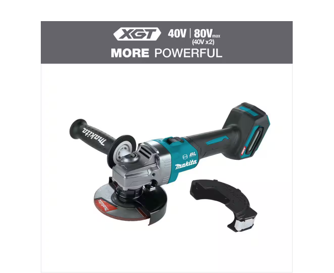 Makita 40V Max XGT 4-1/2/5" Angle Grinder with Electric Brake GAG01Z (TOOL ONLY)