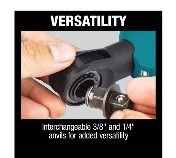 Makita 18V LXT Cordless 3/8" / 1/4" Sq. Drive Ratchet XRW01Z (TOOL ONLY)