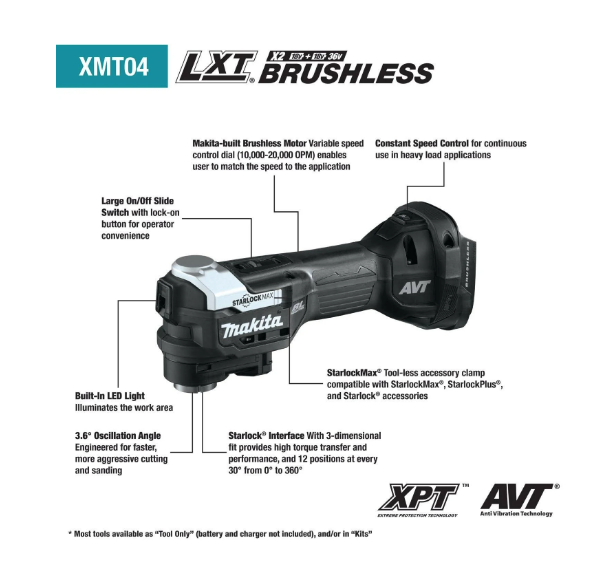 Makita 18V Sub-Compact Multitool XMT04ZB (TOOL ONLY)
