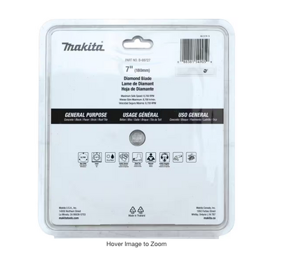 Makita 7" Turbo Rim Diamond Blade for Concrete, Block, Paver, Brick, and Roof Tile B-69727