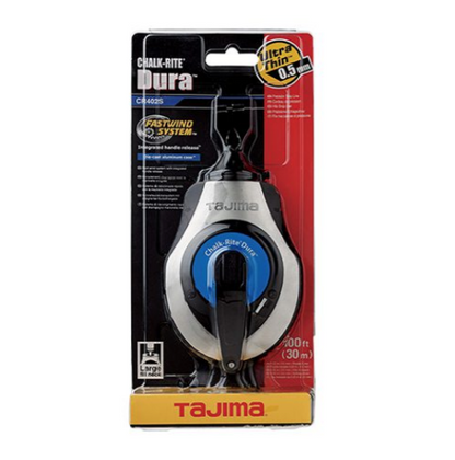 TAJIMA Chalk-Rite Dura Chalk Box with Ultra Thin 0.5mm Snap Line & Integrated Handle Release - CR402S