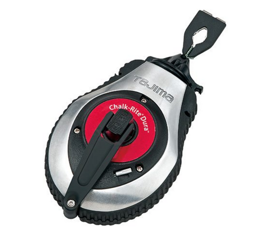 TAJIMA Chalk Line Dura Chalk Box - Extra Bold 1mm Snap Line & Integrated Handle Release - CR401S