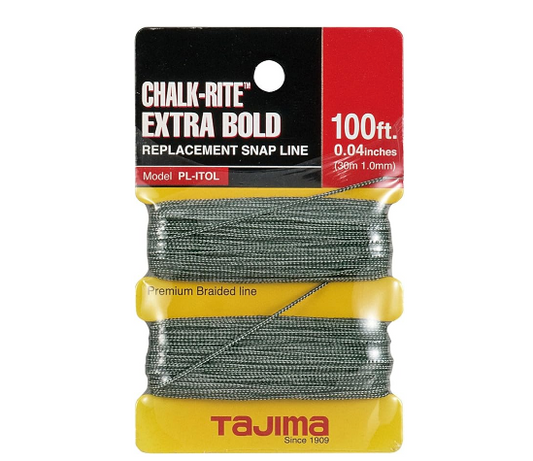 Tajima PL-ITOL Chalk-Rite Replacement 1.0 mm Extra Bold Snap-Line - 100 ft. Braided Line
