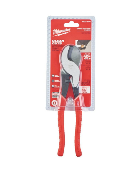 MILWAUKEE 10" Cable Cutting Pliers with Comfort Grip 48-22-6104