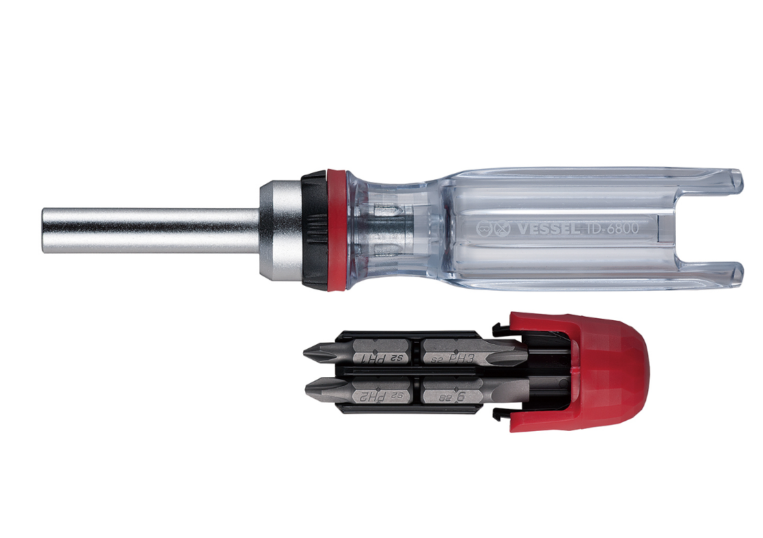 VESSEL Ratchet Driver with 4 Bits Set (#TD-6804MG)