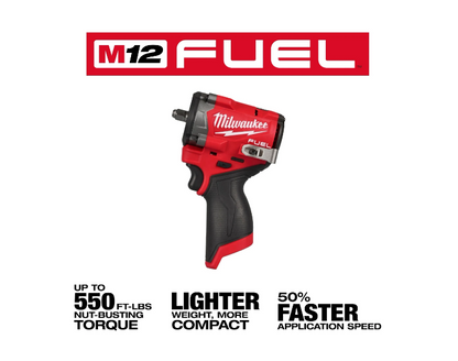 Milwaukee M12 FUEL Stubby 3/8" Impact Wrench 2562-20 (TOOL ONLY)