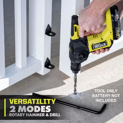 RYOBI ONE+ HP 18V Brushless Compact 5/8 in. SDS Rotary Hammer PSBRH01B (TOOL ONLY)