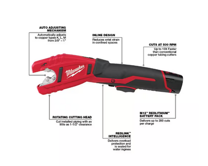 Milwaukee M12 12V Copper Tubing Cutter 2471-20 (TOOL ONLY)
