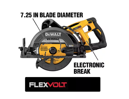 DEWALT FLEXVOLT 60V MAX 7-1/4" Cordless Worm Drive Style Circular Saw DCS577B (TOOL ONLY)