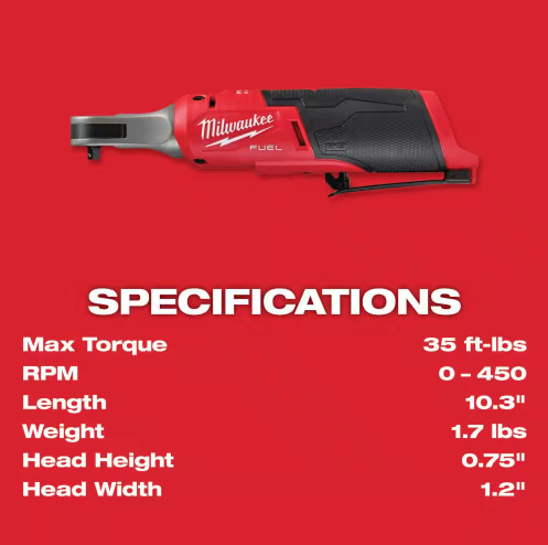 Milwaukee M12 FUEL High Speed 1/4" Ratchet 2566-20 (TOOL ONLY)