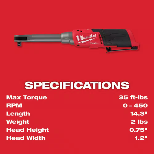 Milwaukee M12 FUEL 12V 3/8 in. Extended Reach High Speed Ratchet 2569-20 (TOOL ONLY)