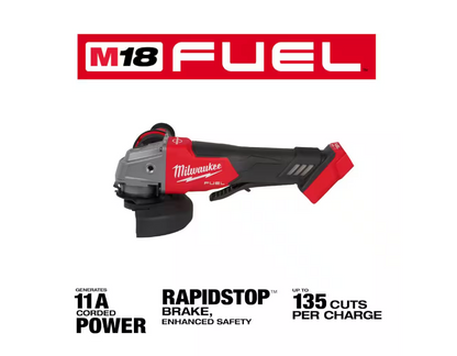 Milwaukee M18 FUEL 18V Brushless 4-1/2 in./5 in. Grinder w/Paddle Switch 2880-20 (TOOL ONLY)