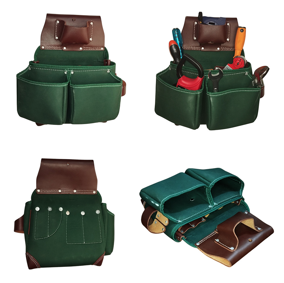WAXWING Green Nylon Framing Tool Belt 100% Buffalo Leather WTB7061