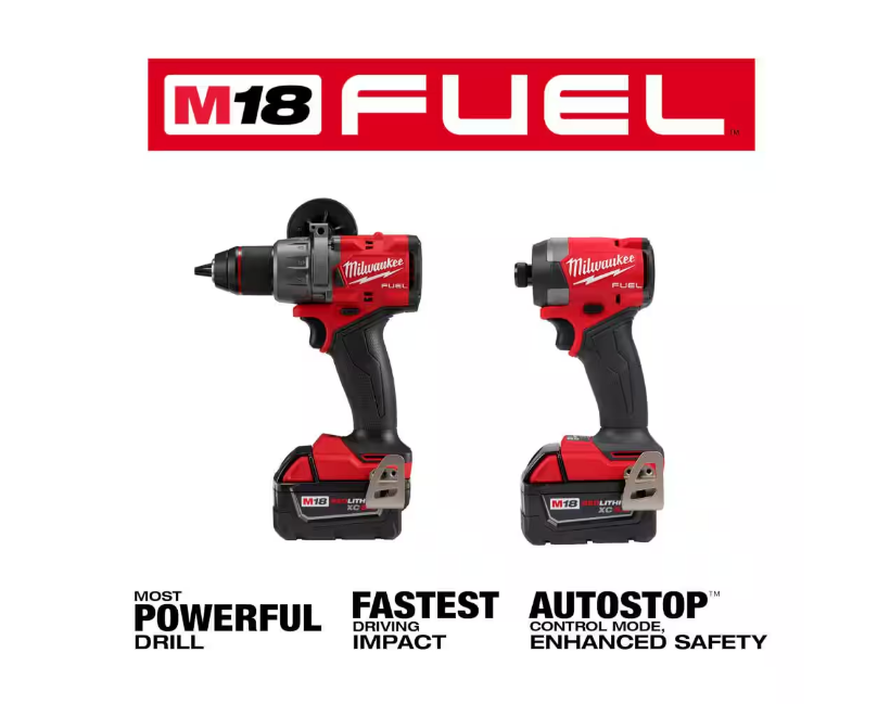 Milwaukee M18 FUEL 18V Hammer Drill and Impact Driver Combo Kit (2-Tool) 3697-22